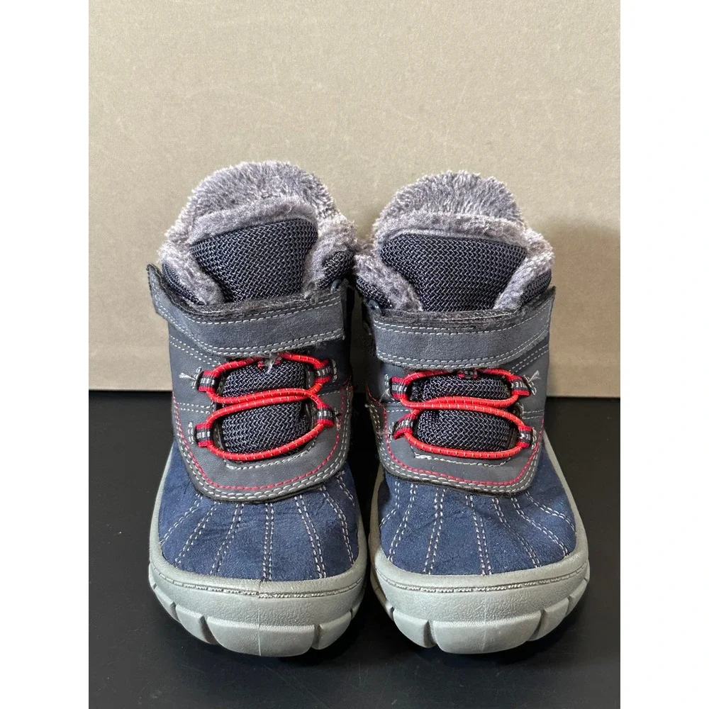 OshKosh Bgosh Marley2-15 Kids Navy Blue Faux Fur Lined‎ Winter Boots Size 11